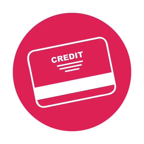 Tarjeta de crédito icono aislado — Archivo Imágenes Vectoriales