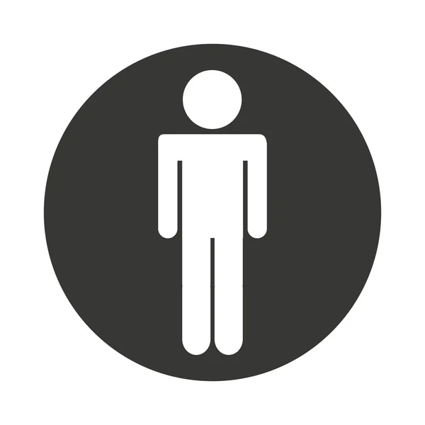 Man mannelijke avatar jonge pictogram — Stockvector