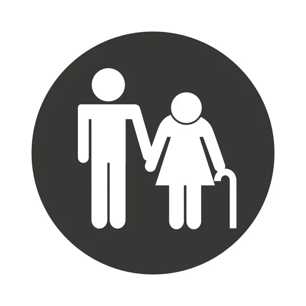 Familieleden geïsoleerde pictogram — Stockvector