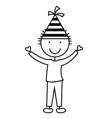 çocuk parti şapka kutlama ile