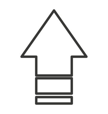 ok sembolü izole simgesini yüklemek