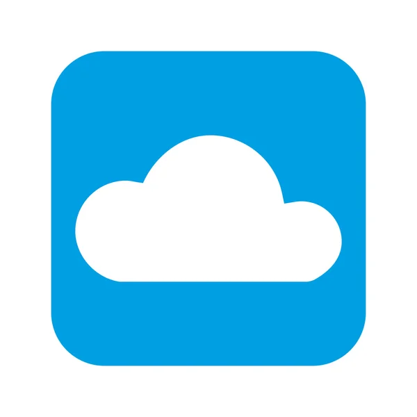 Cloud computing isolerade ikonen — Stock vektor