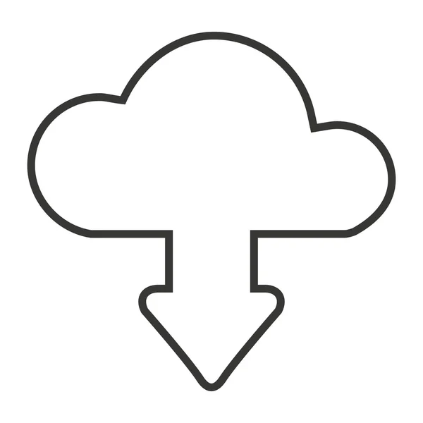 Símbolo de download de seta ícone isolado —  Vetores de Stock