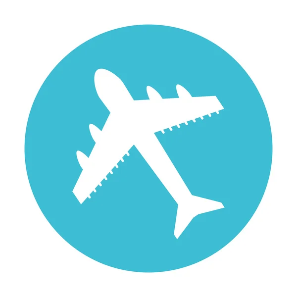 Airplane fly isolated icon — Stock Vector