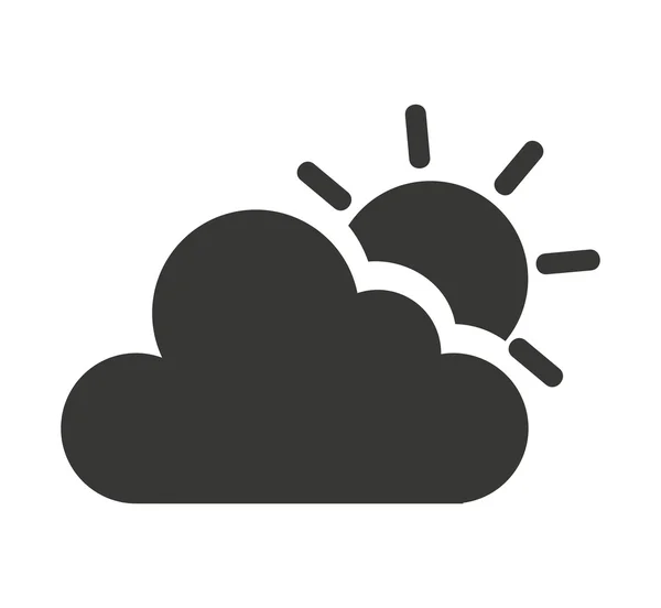 Simbolo meteo nuvola icona isolata — Vettoriale Stock