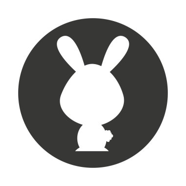 sevimli hayvan siluet simge