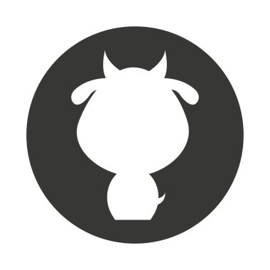 sevimli hayvan siluet simge