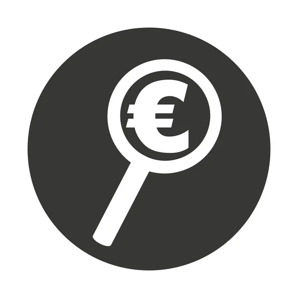 Buscar dinero euro icono aislado — Archivo Imágenes Vectoriales