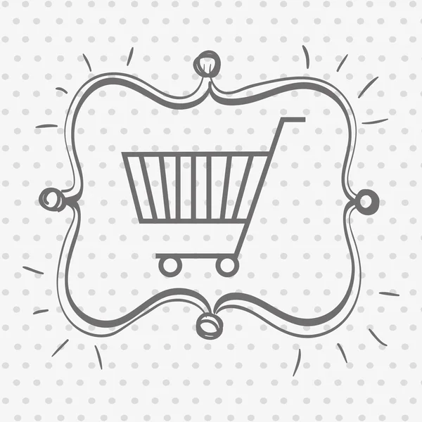 Shopping cart köpa rabatter — Stock vektor