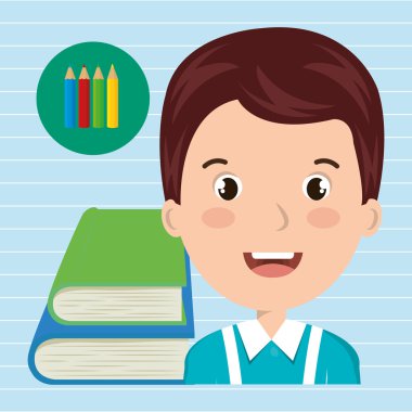 Öğrenci kitapları okul öğeleri