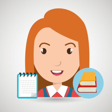 Öğrenci kitapları okul öğeleri