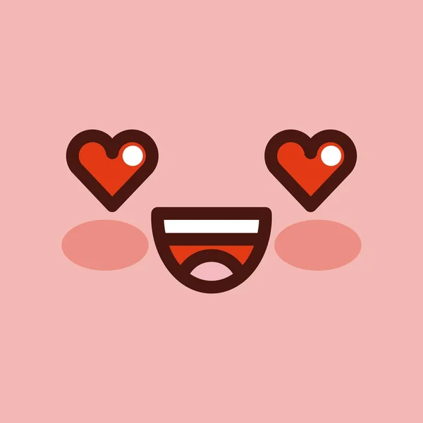 Faccia emoticon design — Vettoriale Stock