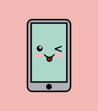 cep telefonu kawaii simgesi tasarım