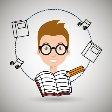 Öğrenci müzik defter kalem