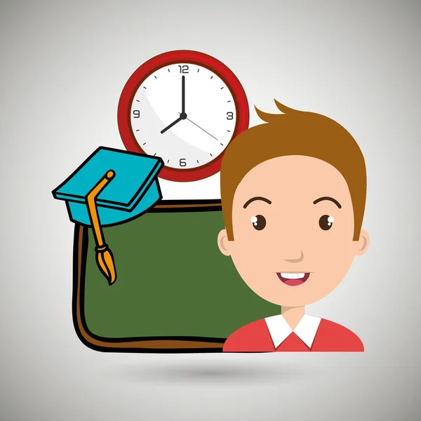 Student bestuur watch afstuderen — Stockvector