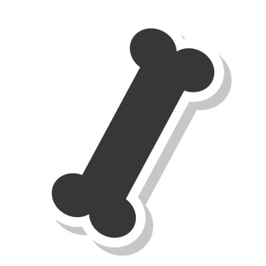 kemik evde beslenen hayvan izole simgesi