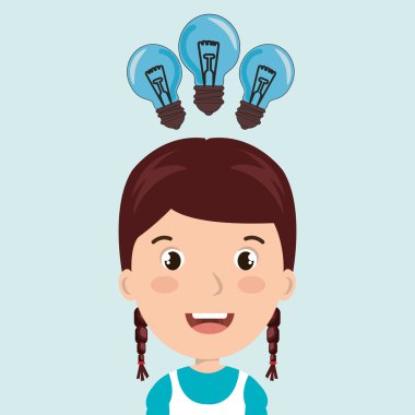 çocuk öğrenci fikir simgesi