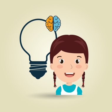 çocuk öğrenci fikir simgesi