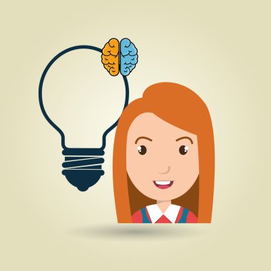 çocuk öğrenci fikir simgesi