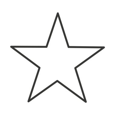 yıldız siluet izole simgesi