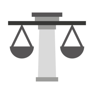 Adalet ölçek izole simgesi