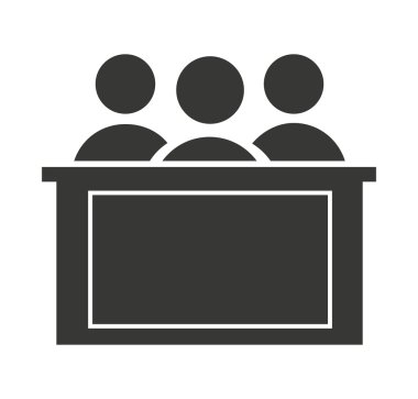 Jüri grup izole simgesi