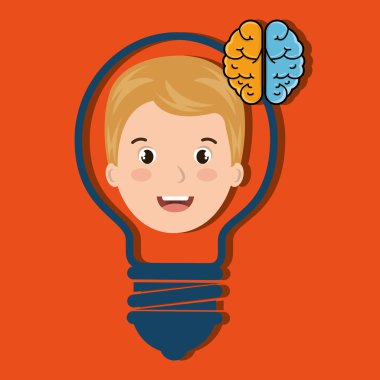 çocuk öğrenci fikir simgesi