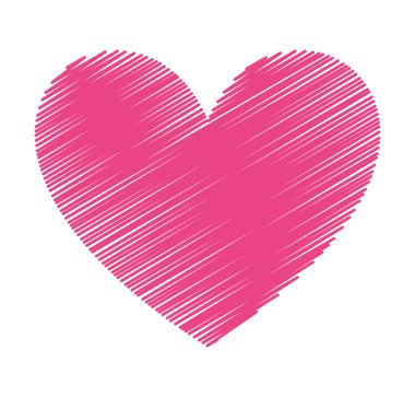 kalp aşk izole simgesi