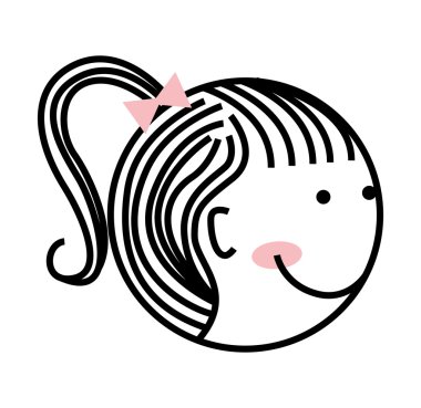 küçük kız gülümseme simgesi