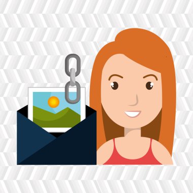 kadın zarf bağlantılar fotoğraf