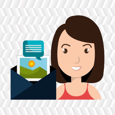 kadın zarf bağlantılar fotoğraf