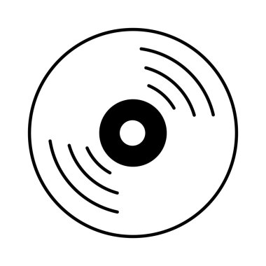 Kompakt disk izole simgesi