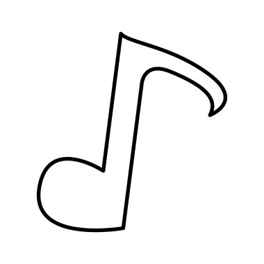 Not müzik siluet simge