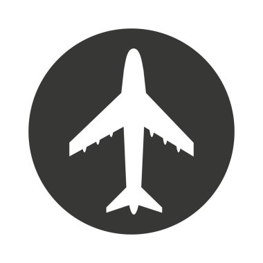 uçak siluet izole simgesi
