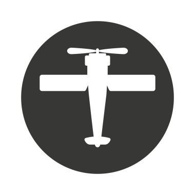 uçak siluet izole simgesi