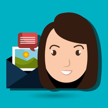 kadın zarf bağlantılar fotoğraf