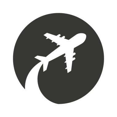 uçak siluet izole simgesi