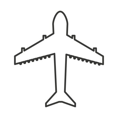 uçak siluet izole simgesi