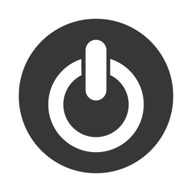 güç düğmesi izole simgesi