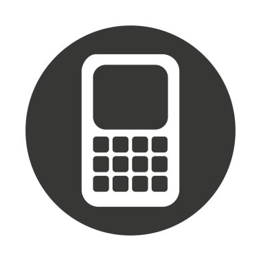 cep telefonu siluet izole simgesi