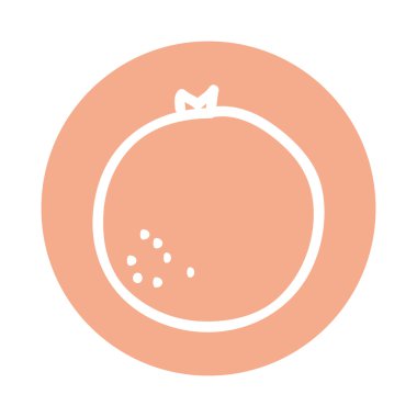 Turuncu meyve izole simgesi