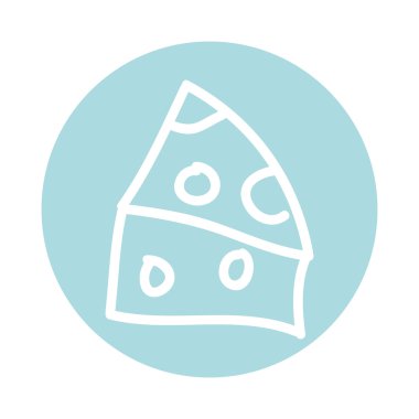 peynir parçası izole simgesi