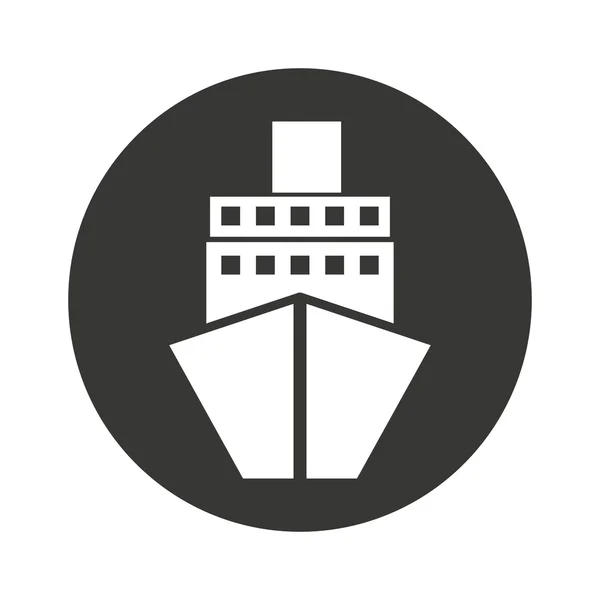 Schip cruise boot pictogram — Stockvector