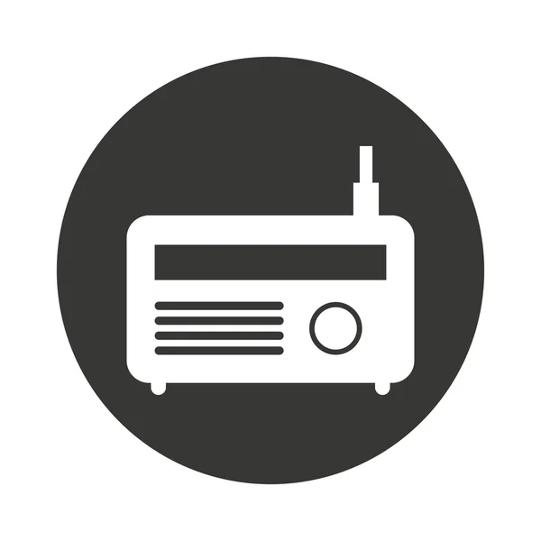 Radio antena silhouette ikonen — Stock vektor