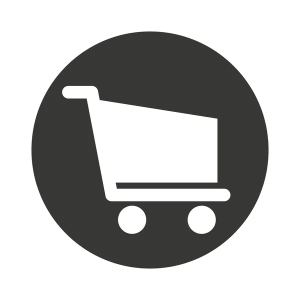 Vagn shopping isolerade ikonen — Stock vektor