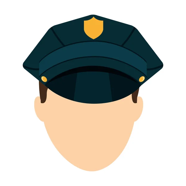 Ley policial icono aislado — Vector de stock