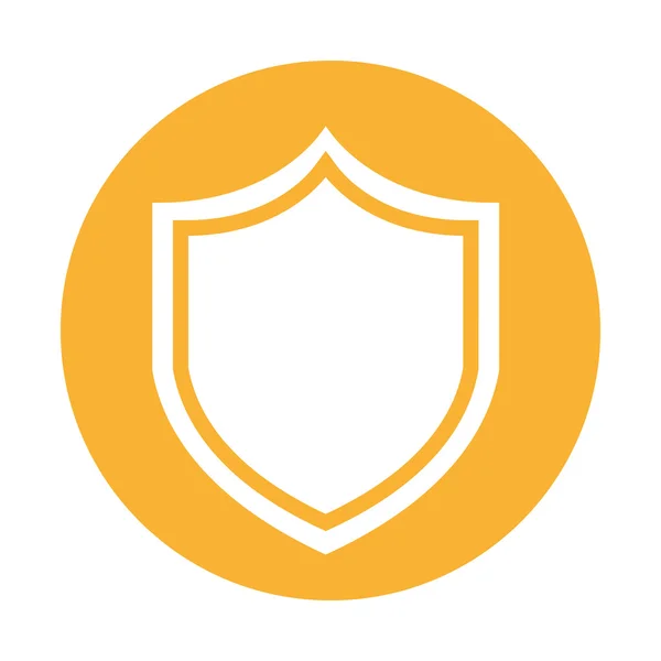 Escudo de seguridad aislado icono — Vector de stock