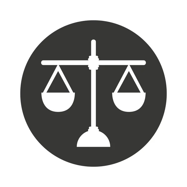 Escala de justiça ícone isolado — Vetor de Stock