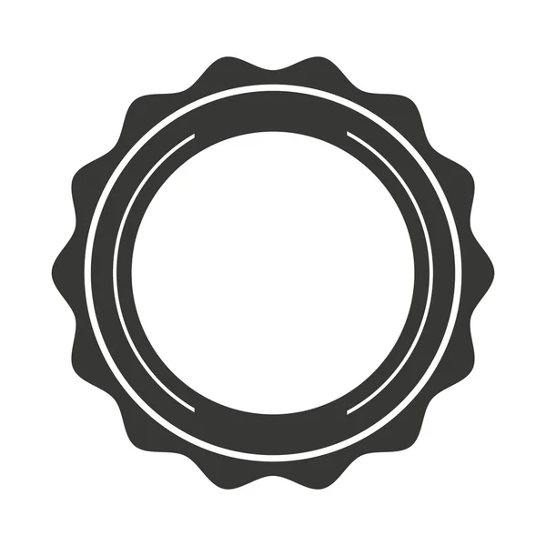 Circle seal frame icon — Stock Vector