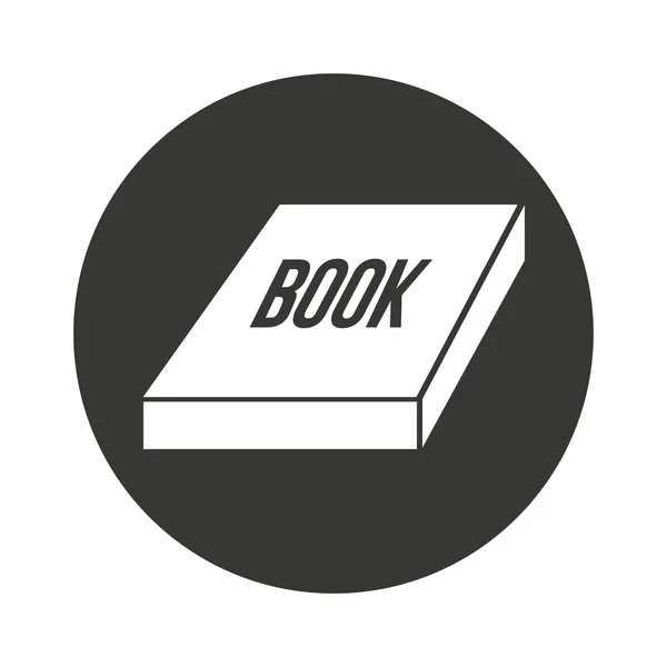 Geïsoleerde tekstpictogram boek — Stockvector